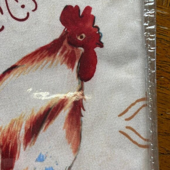 Rooster - 1 swag valance pair for small windows. 56 w x 30 inches - New - Picture 4 of 4